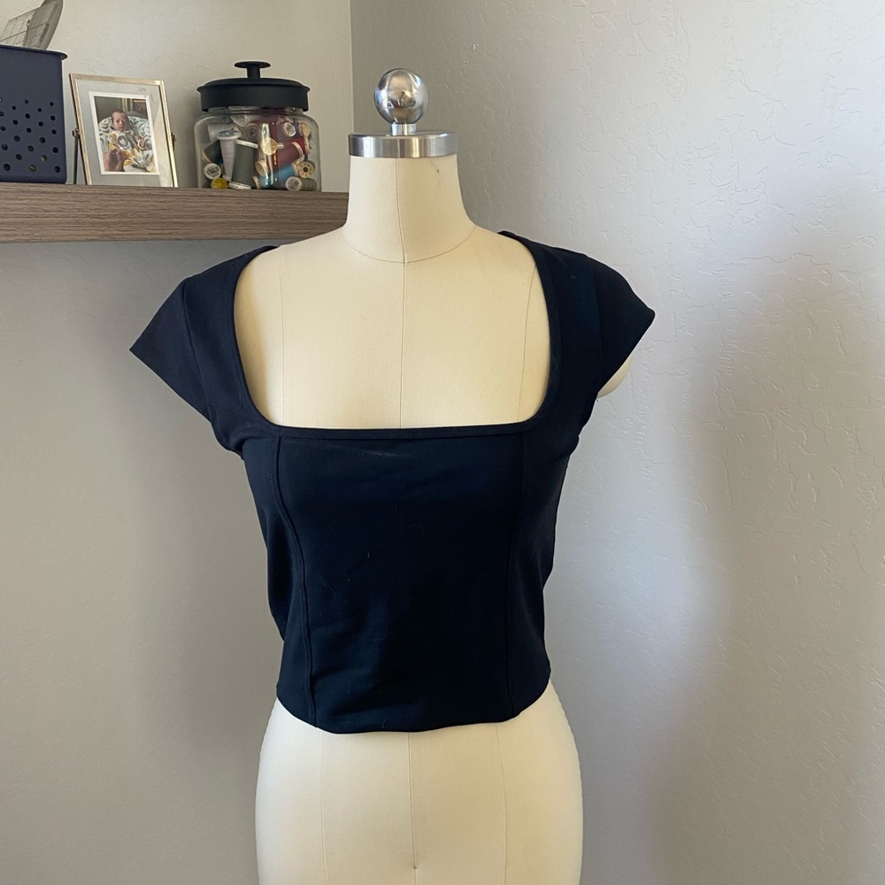 Abercrombie Soft AF corset-like top